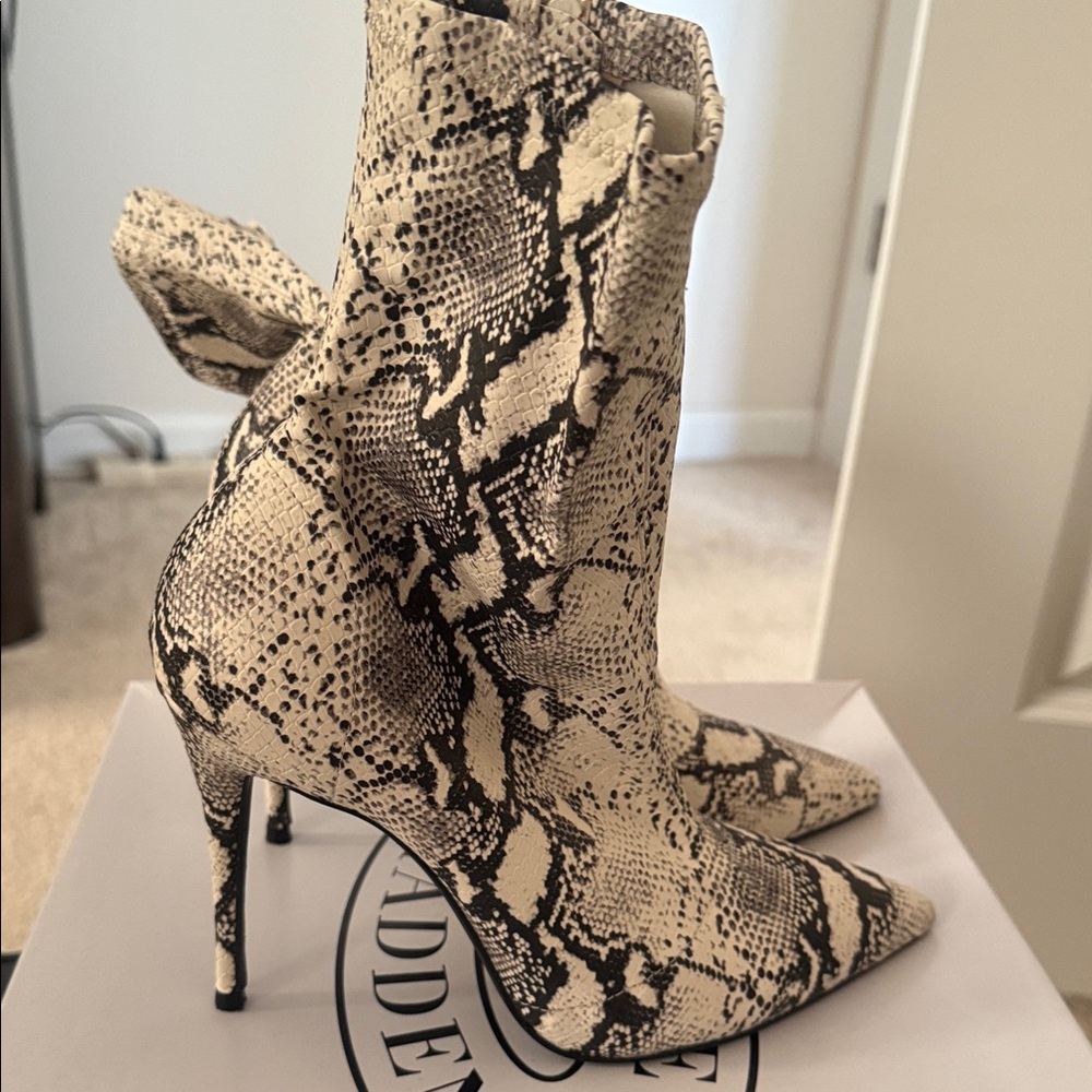 Steve Madden Snakeskin Heeled Boots